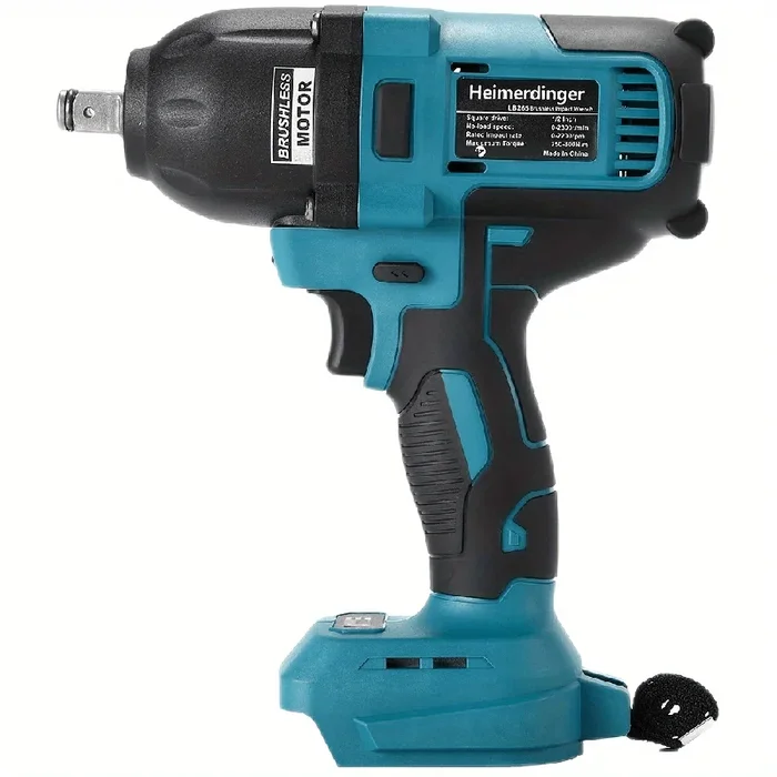 1 Set 800N.m 18V 1/2 Brushless Cordless Impact Wrench For Car Repair Truck Repair, Compatible With Lithium Battery BL1850B,BL1840B,BL1830B,BL1430B,BL1820B,BL1850,BL1840,BL1440,BL1415,BL1815N