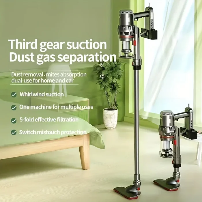 110V Wired Handheld Vacuum Cleaner 25000Pa Strong Suction Handheld Floor Vacuum Cleaner Carpet Cleaner, Suitable For Pet Hair, Hard Floors, And Carpets Four In One Lightweight Handheld Rod Vacuum Cleaner