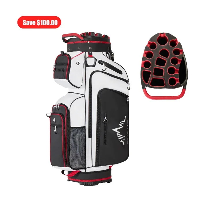 15-Way Full-Length Divider Golf Cart Bag-White