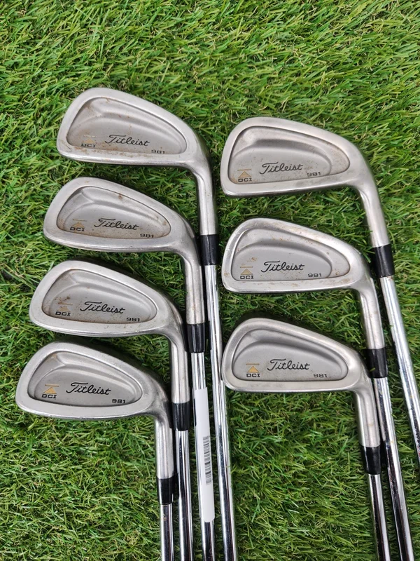 1998 TITLEIST DCI 981 IRON SET 3-6,8-PW (Missing 7I) REG TT DYNAGOLD R300 FAIR