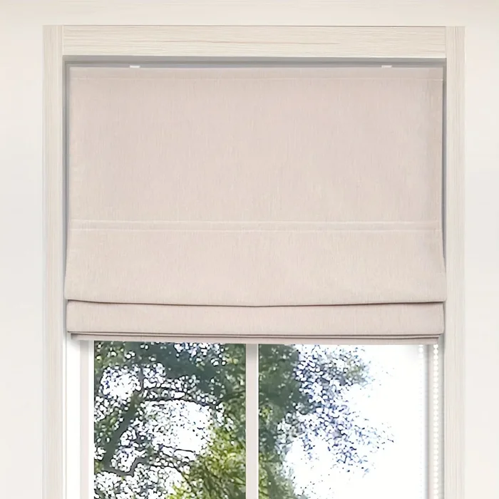 1pc Roman Curtains, Pure Color, American Farmhouse Style Curtain For Living Room Kitchen Decor Window Home Decor, 20in*48in