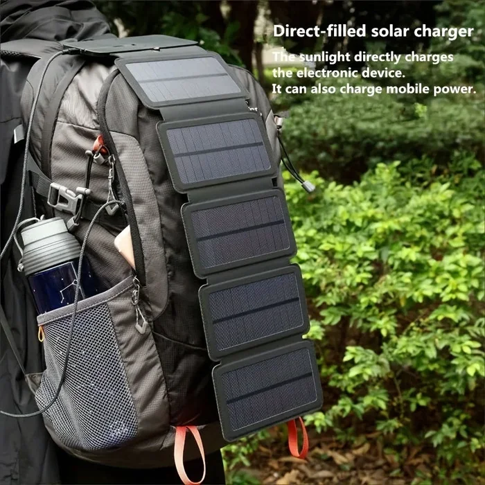 1pc Solar Folding 10W Solar Cells Charger 5V 2.1A USB Output Devices Portable Solar Panels For Smartphones
