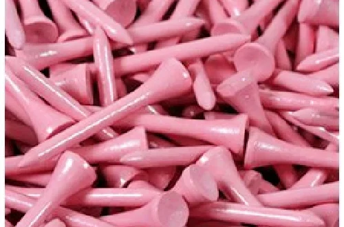 2 3/4″ Wood Tees (100 Pack) Pink