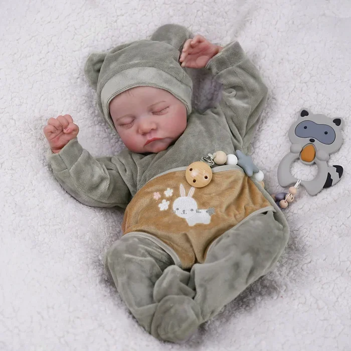 20 Inches Levi Reborn Baby Doll, Reborn Real Doll For Toddler, Full Vinyl Newborn Washable Finished Dolls Kids