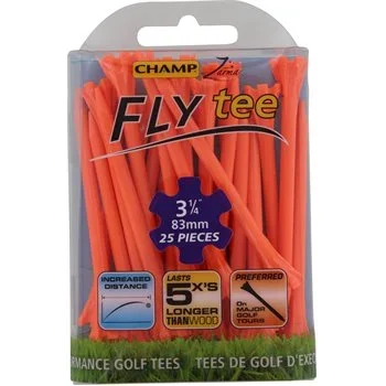 3 1/4″ Orange Champ Fly Tees -25 Pack