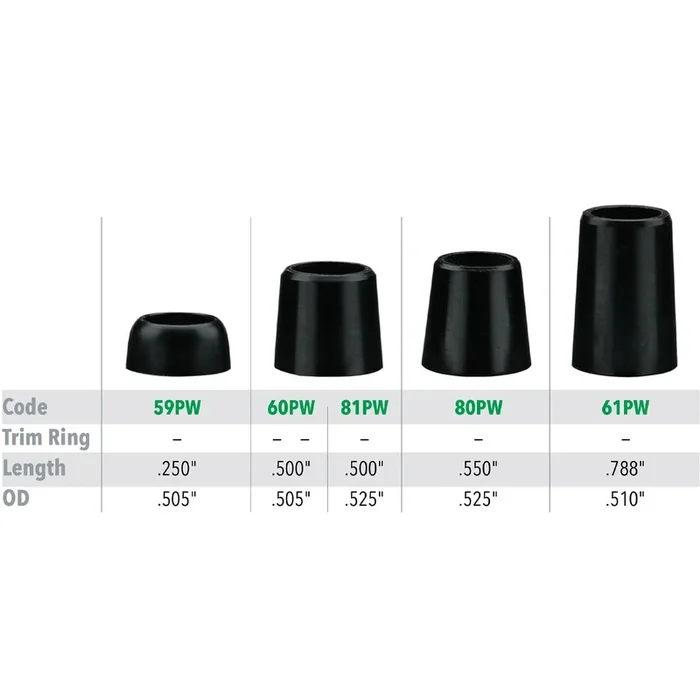 .335″ Wood Ferrules – Black