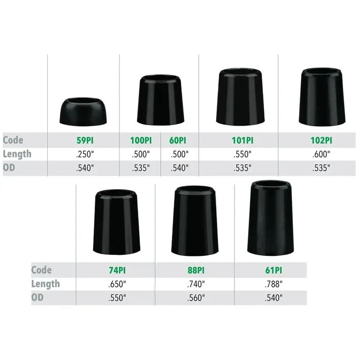 .370″ Parallel Iron Ferrules – Black