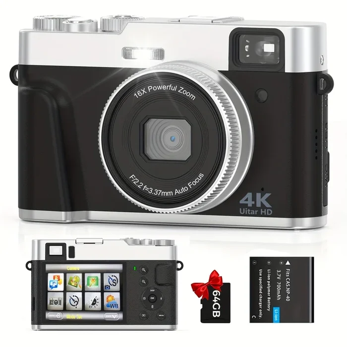 4K Digital Camera Autofocus Vlogging Camera HD 48MP With 2.8