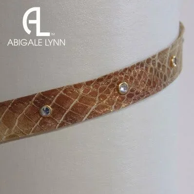 Abigale Lynn Visor Band – Cracked Metallic Snake