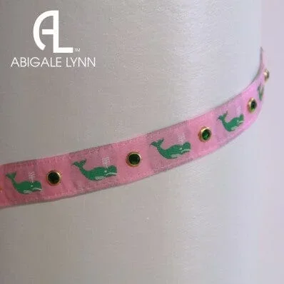 Abigale Lynn Visor Band – Pink Preppy Whale