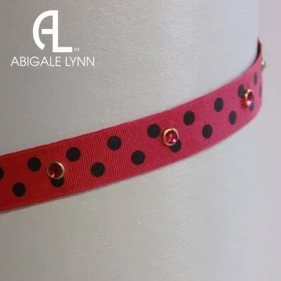 Abigale Lynn Visor Band – Raspberry 2 Dot