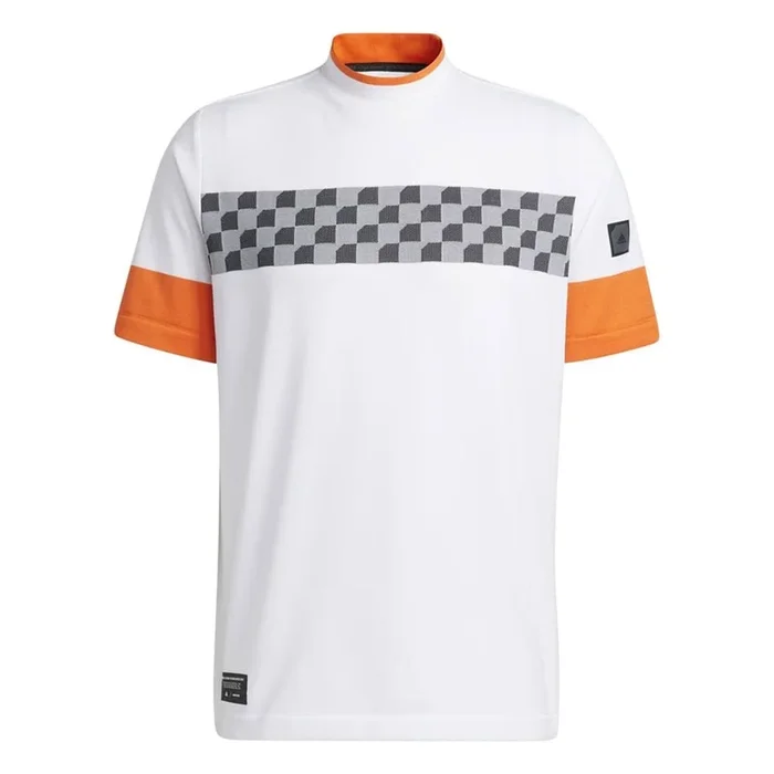 Adicross Checkered Mock Neck Polo