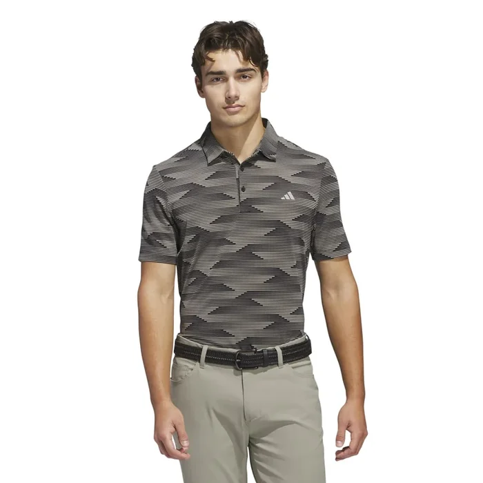 Adidas Men’s Ultimate Speed Stripe Polo 25 – Black/Putty Beige