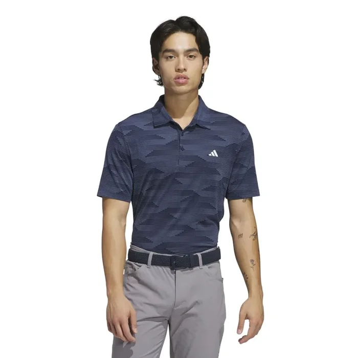 Adidas Men’s Ultimate Speed Stripe Polo 25 – Collegiate Navy/Preloved Ink