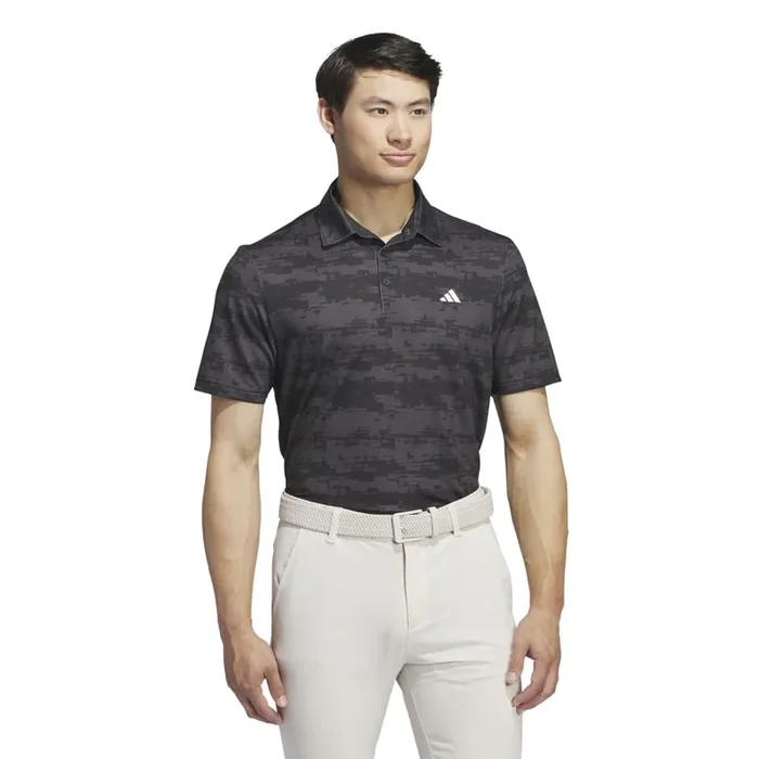 Adidas Men’s Ultimate365 Heat.Rdy Stripe Polo 24 – Carbon/Black