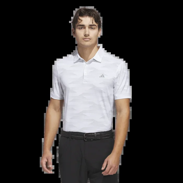 Adidas Men’s Ultimate365 Speed Stripe Polo 25 – White/Silver Green