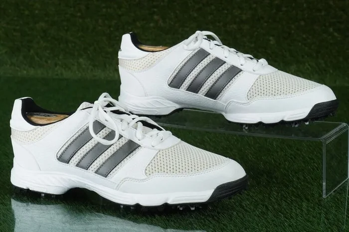ADIDAS TECH RESPONSE TRAXION MEN’S 7 GOLF SHOES, WHITE GRAY ~ F33549 ~ NEW!!
