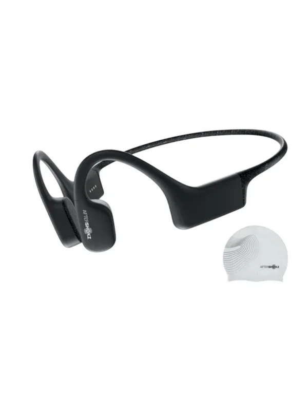 Aftershokz OpenSwim Bone Conduction Swimming Headphones Black Brand New
