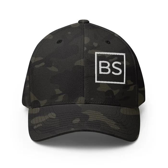 All BS All Day White Logo Flexfit Hat