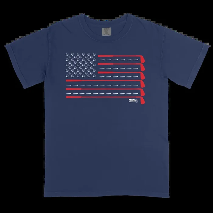 American Golf Flag T-Shirt Navy