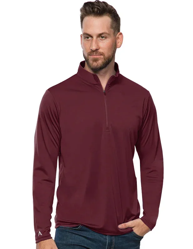 Antigua: Men’s Essentials 1/4 Zip Pullover – Tribute Maroon 104644