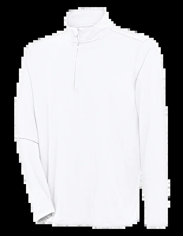 Antigua: Men’s Essentials 1/4 Zip Pullover – White Hunk 104958
