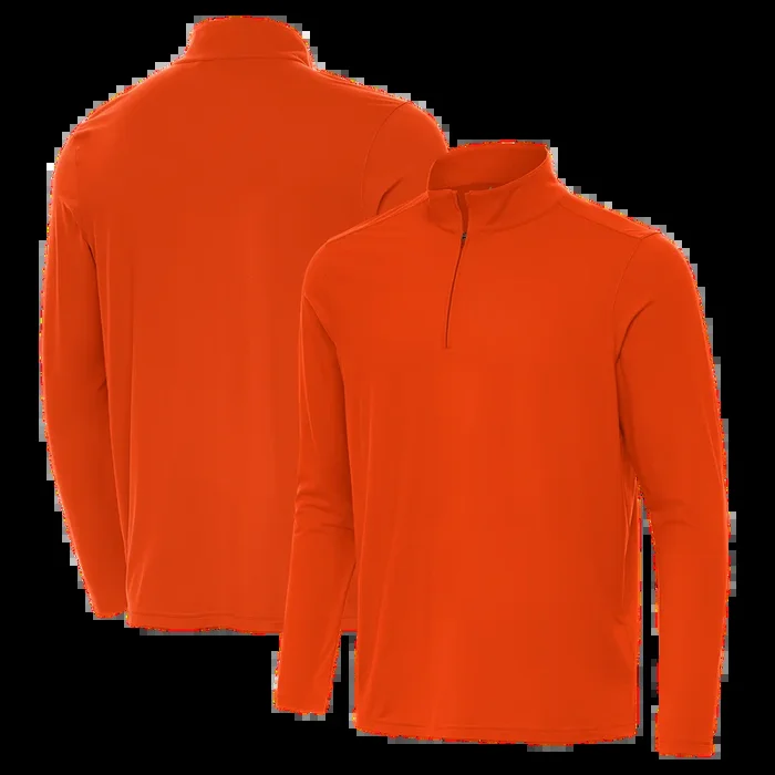Antigua: Men’s Essentials Intent 1/4 Zip Pullover – Dark Orange 105640