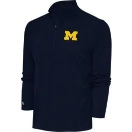 Antigua University of Michigan Tribute Quarter Zip Golf Pullover