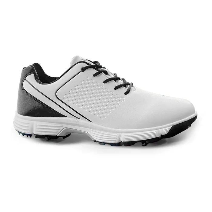 Ask Echo G617 Men’s Professional Spikes Golf Shoes / White-Black