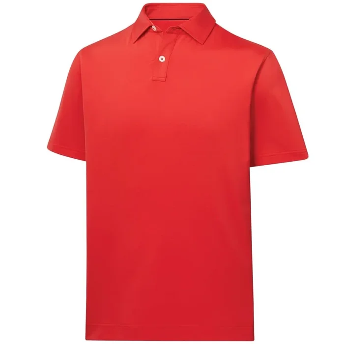 Athletic Fit Solid Lisle Self Collar Polo