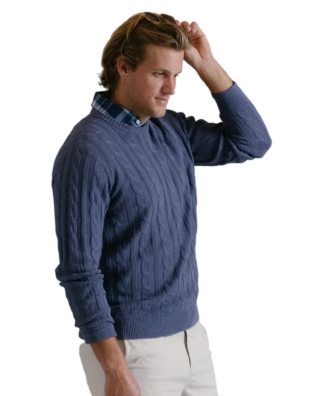 B.Draddy: Men’s Cable Crew Sweater – Tucker’s