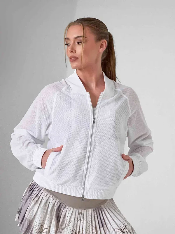 BAILA Mesh Athletic Jacket | Two-Way Zip Performance Bomber | First Position Collection