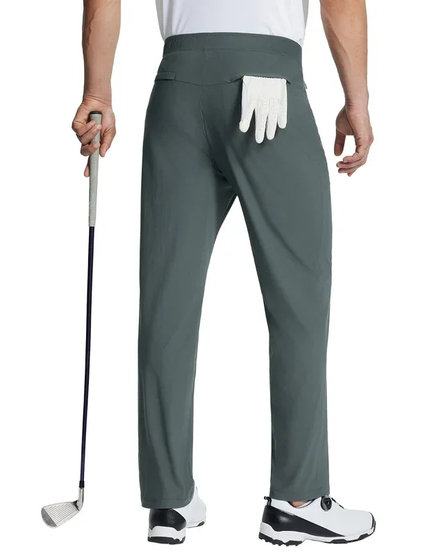 BALEAF Men’s Golf Pants Stretch Relaxed Fit 30″ Sweatpants with Zipper Pockets