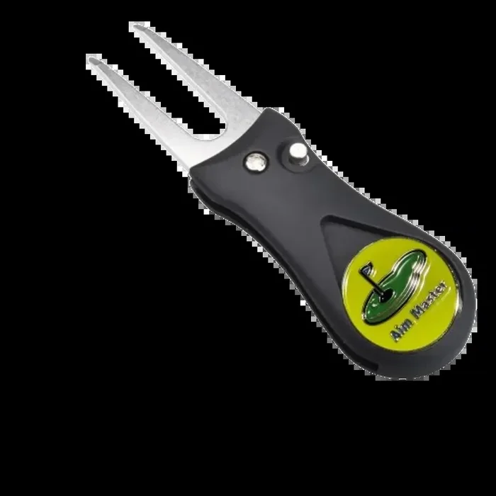 Ball Mark Divot Repair Tool (Jet Black) by Aim Master Golf