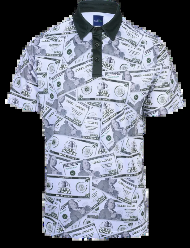 Beer Money Mens Golf Polo Shirt by ReadyGOLF