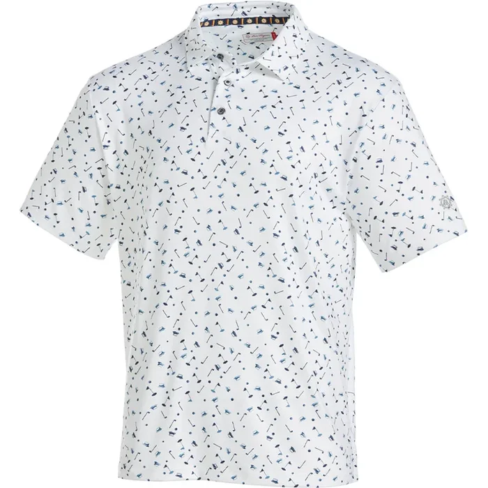 Ben Hogan Men’s All Over Print Golf Conversational Polo