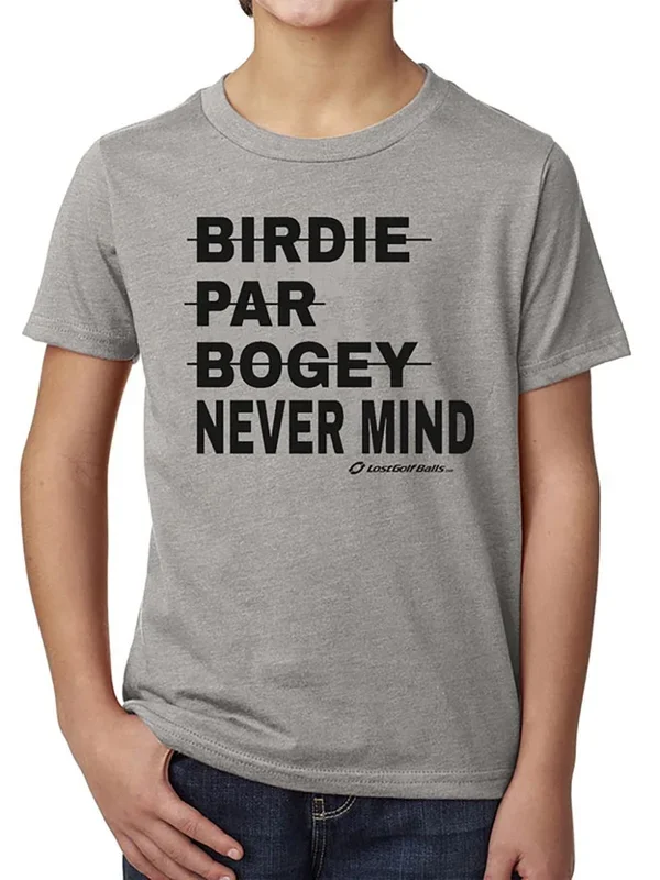 Birdie Par Bogey Crew Neck T-Shirt Gray