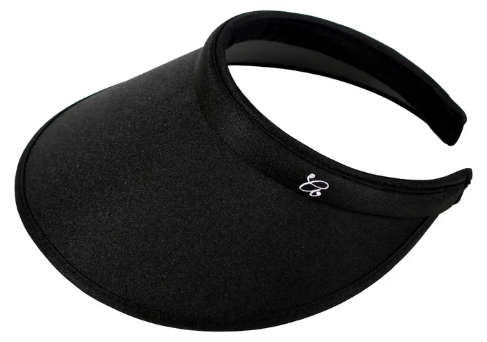 Black April Wide Brim Clip Visor