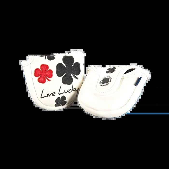 Black Clover Live Lucky Mallet Putter Cover – Live Lucky White and Red