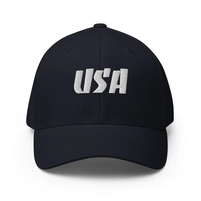 Black Square Golf USA White Hat