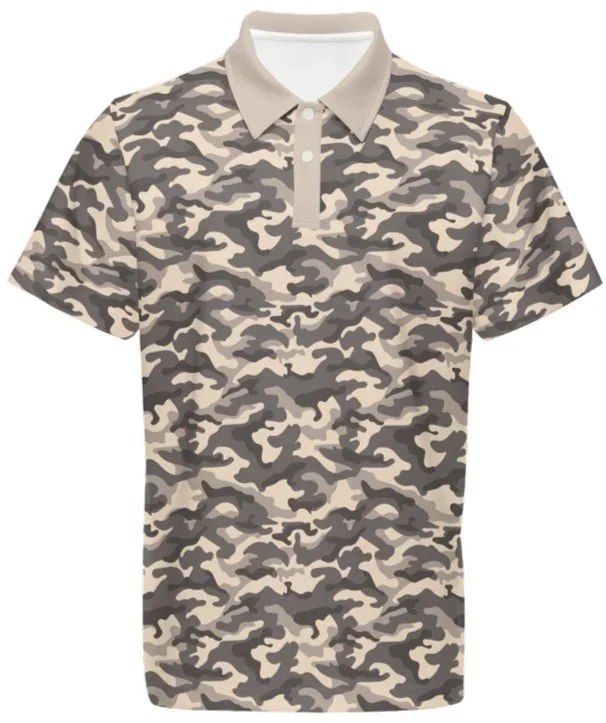 Black Square OPS Arid Camo Classic Fit Stretch Polo Shirt