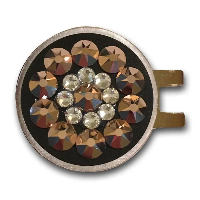 Blingo Ball Markers: Rose Gold on Black