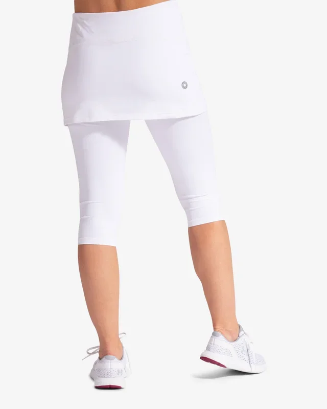 BloqUV: Women’s UPF 50 Capri Skort (6002) – White