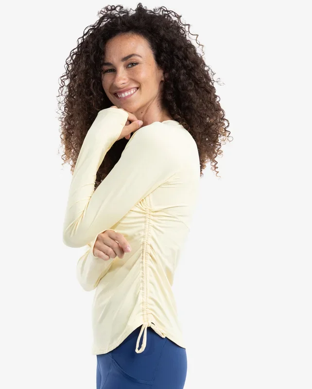 BloqUV: Women’s UPF 50 Drawstring Crew (2006) – Lemon Yellow
