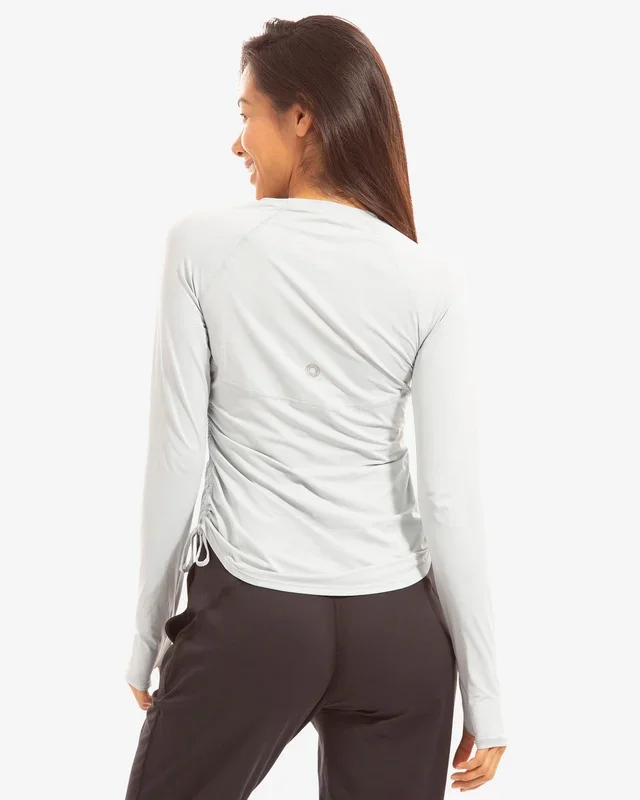 BloqUV: Women’s UPF 50 Drawstring Crew (2006) – Soft Gray