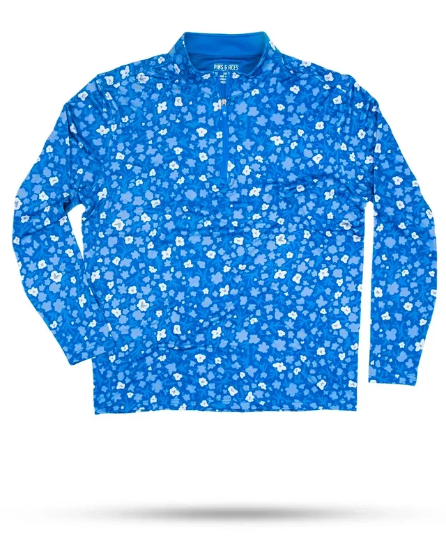Blue Flower Power Pullover