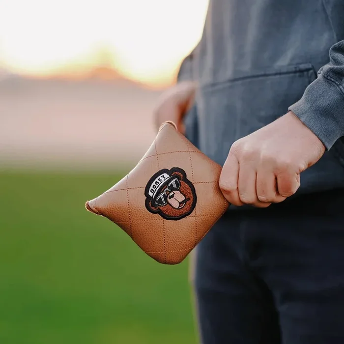 Bogey Quilted Vegan Mallet Headcover – Butterscotch – North Coast Golf Co
