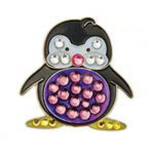 Bonjoc: Ball Marker & Hat Clip – Penguin (Purple)