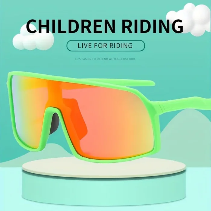 Boys Trendy TR90 Polarized Sunglasses UV Protection Decorative Accessories For Outdoor Traveling Cycling Sports