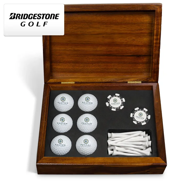 Bridgestone Premium Poker Chip Wooden Gift Set
